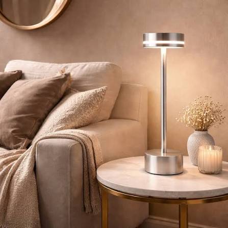 USB Rechargeable LED Night Light Desk Lamp 3 Color Touch Sensor Metal Table Lamp